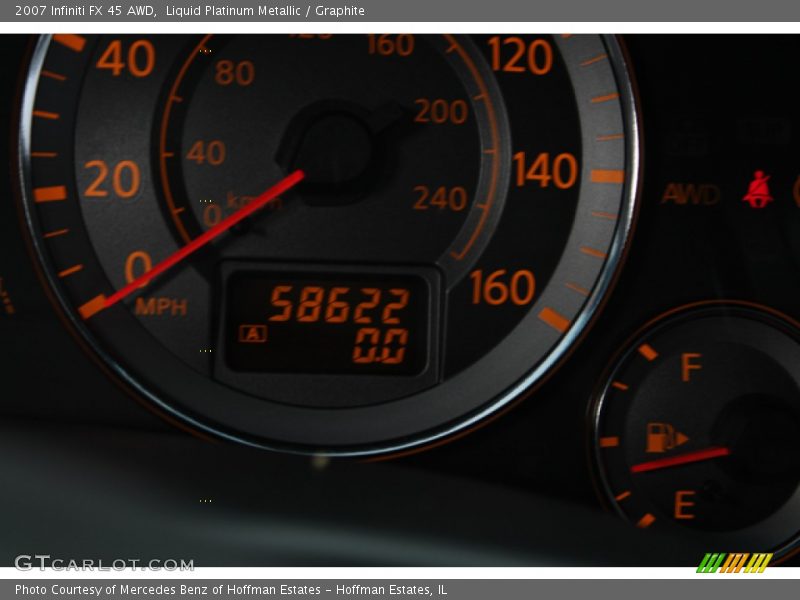 Liquid Platinum Metallic / Graphite 2007 Infiniti FX 45 AWD