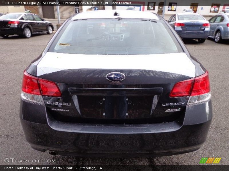 Graphite Gray Metallic / Off Black Leather 2013 Subaru Legacy 2.5i Limited