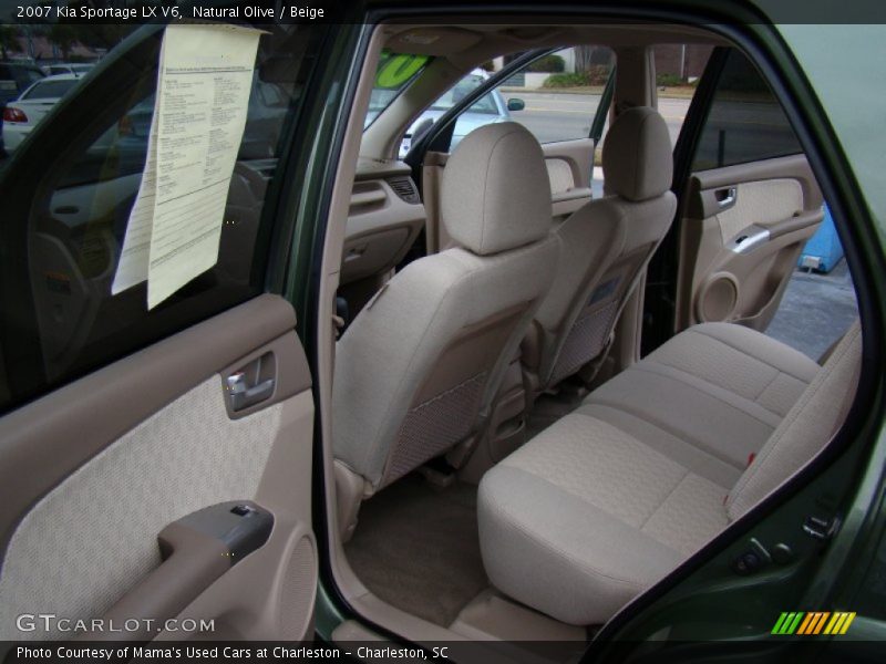 Rear Seat of 2007 Sportage LX V6