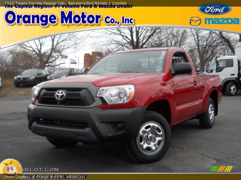 Barcelona Red Metallic / Graphite 2012 Toyota Tacoma Regular Cab