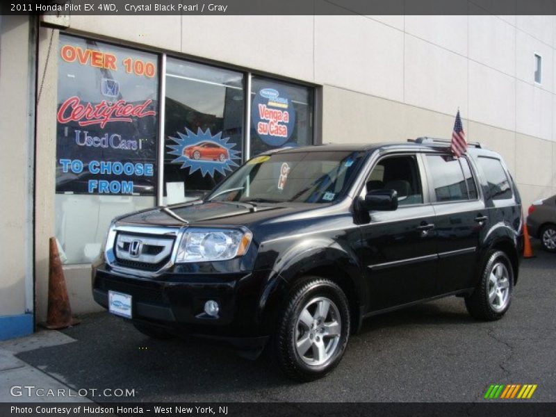 Crystal Black Pearl / Gray 2011 Honda Pilot EX 4WD