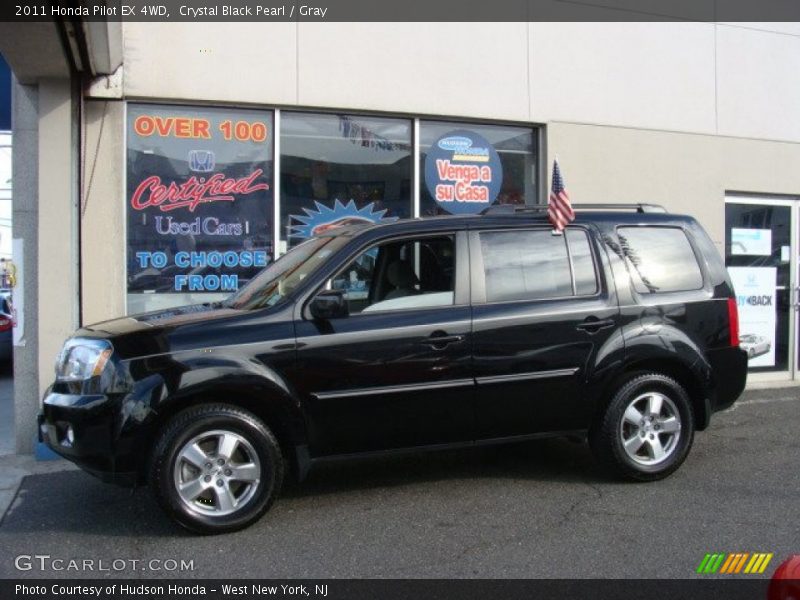 Crystal Black Pearl / Gray 2011 Honda Pilot EX 4WD