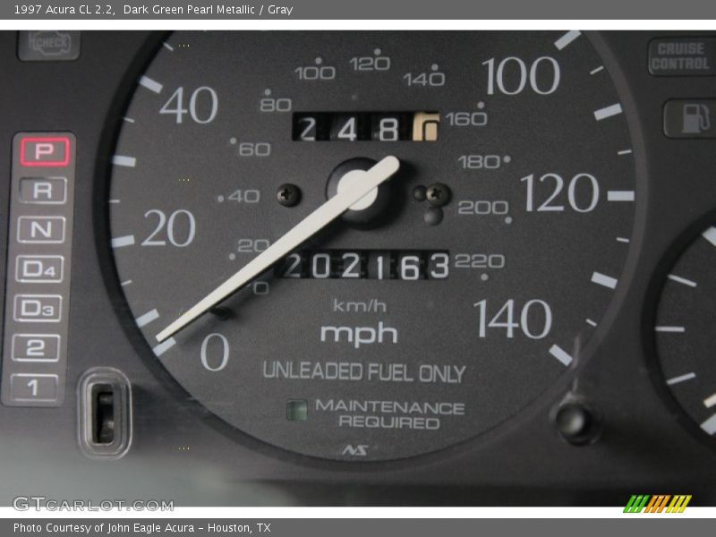 Dark Green Pearl Metallic / Gray 1997 Acura CL 2.2