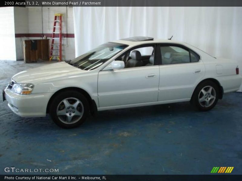 White Diamond Pearl / Parchment 2003 Acura TL 3.2