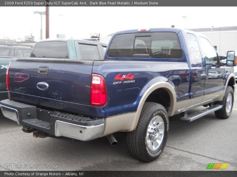 Dark Blue Pearl Metallic / Medium Stone 2009 Ford F250 Super Duty XLT SuperCab 4x4