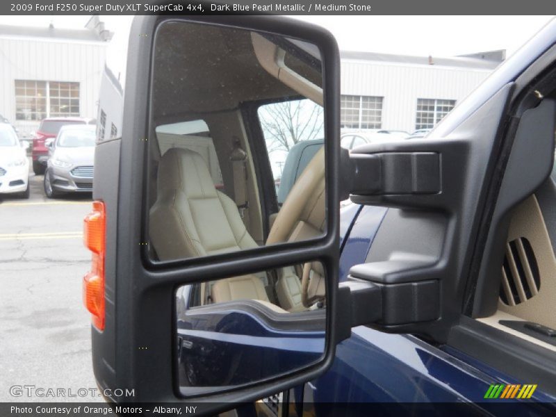 Dark Blue Pearl Metallic / Medium Stone 2009 Ford F250 Super Duty XLT SuperCab 4x4