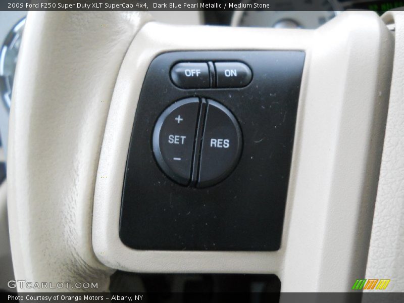 Dark Blue Pearl Metallic / Medium Stone 2009 Ford F250 Super Duty XLT SuperCab 4x4