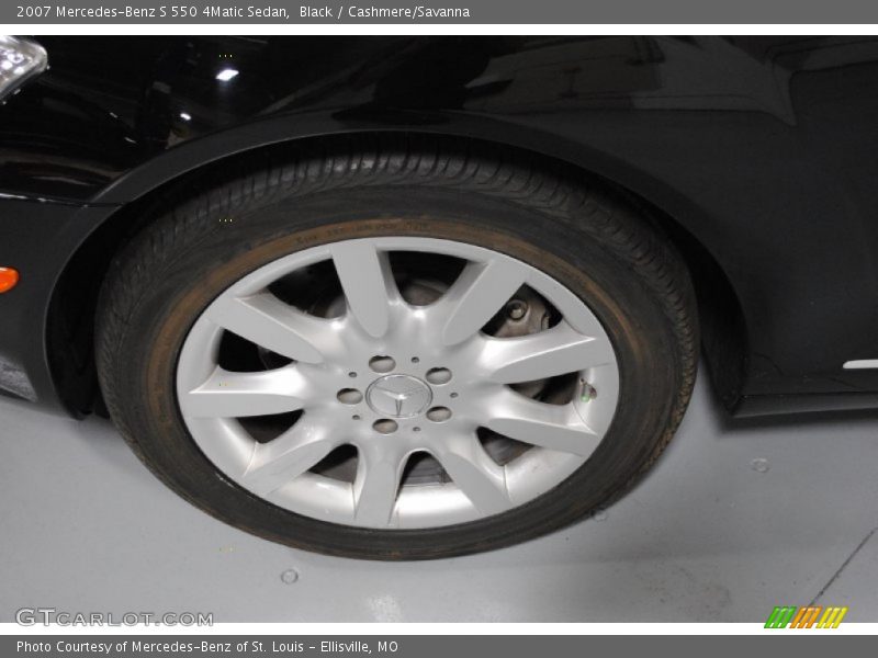 Black / Cashmere/Savanna 2007 Mercedes-Benz S 550 4Matic Sedan
