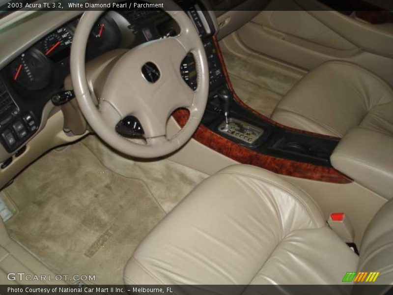 White Diamond Pearl / Parchment 2003 Acura TL 3.2