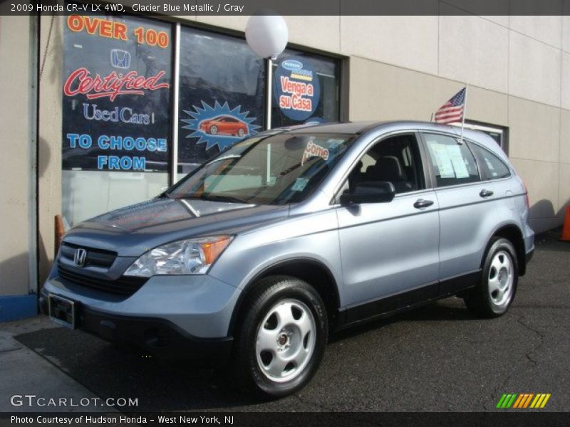 Glacier Blue Metallic / Gray 2009 Honda CR-V LX 4WD