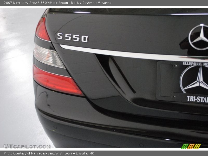 Black / Cashmere/Savanna 2007 Mercedes-Benz S 550 4Matic Sedan