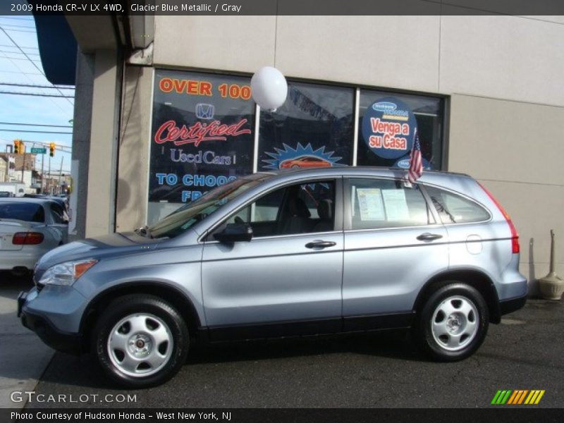 Glacier Blue Metallic / Gray 2009 Honda CR-V LX 4WD