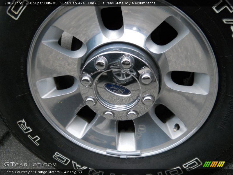 Dark Blue Pearl Metallic / Medium Stone 2009 Ford F250 Super Duty XLT SuperCab 4x4