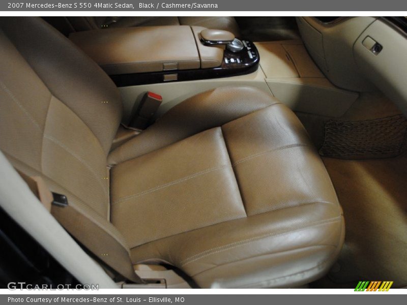 Black / Cashmere/Savanna 2007 Mercedes-Benz S 550 4Matic Sedan