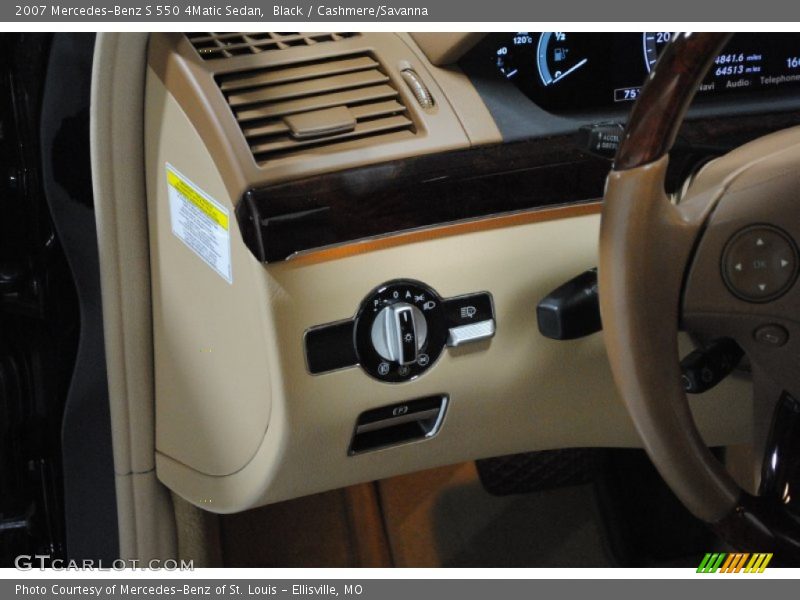 Black / Cashmere/Savanna 2007 Mercedes-Benz S 550 4Matic Sedan