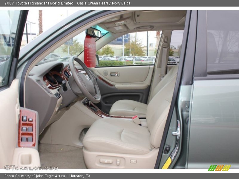 Oasis Green Pearl / Ivory Beige 2007 Toyota Highlander Hybrid Limited