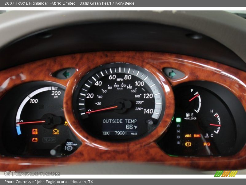 Oasis Green Pearl / Ivory Beige 2007 Toyota Highlander Hybrid Limited