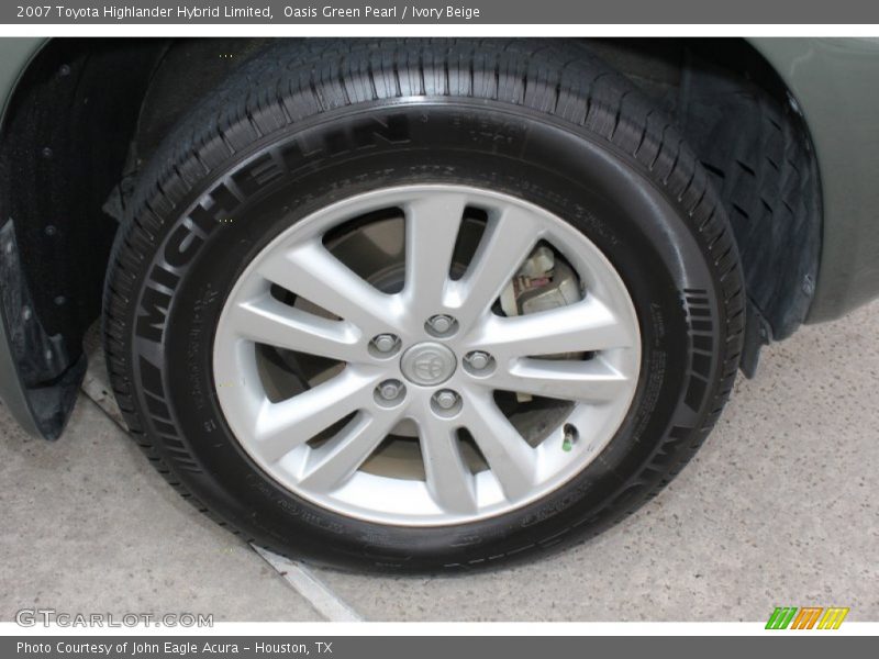 Oasis Green Pearl / Ivory Beige 2007 Toyota Highlander Hybrid Limited