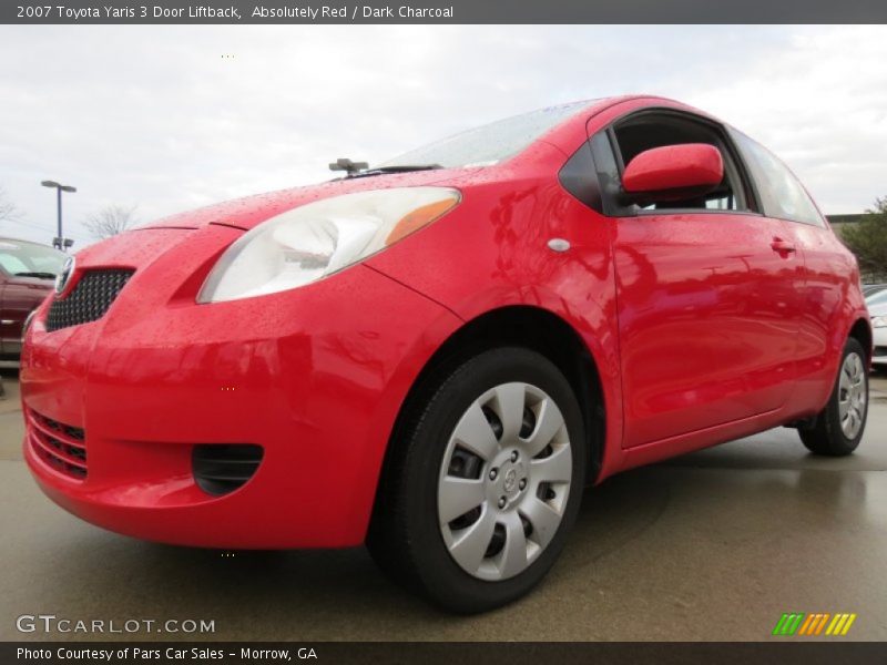 Absolutely Red / Dark Charcoal 2007 Toyota Yaris 3 Door Liftback