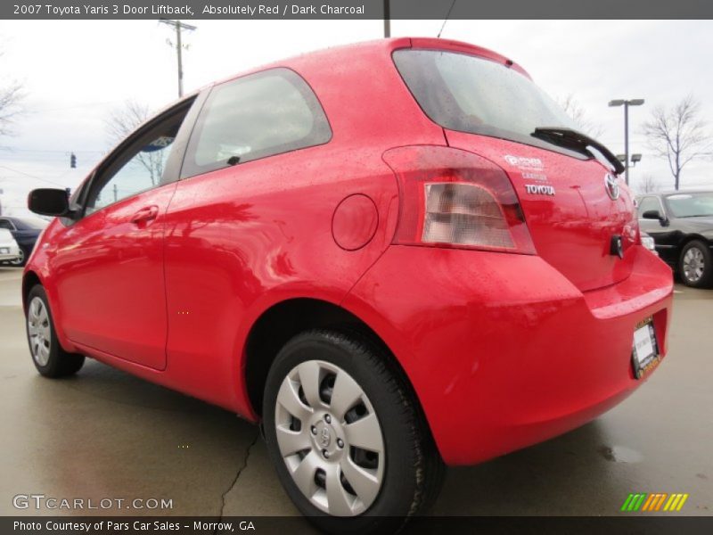 Absolutely Red / Dark Charcoal 2007 Toyota Yaris 3 Door Liftback