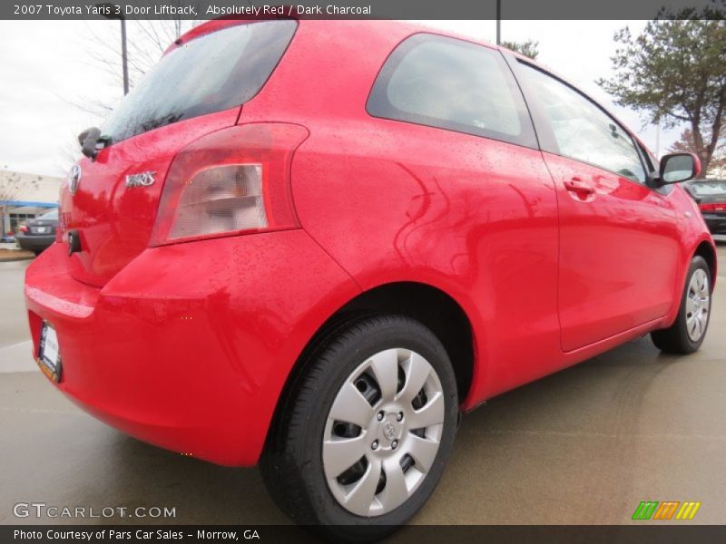 Absolutely Red / Dark Charcoal 2007 Toyota Yaris 3 Door Liftback