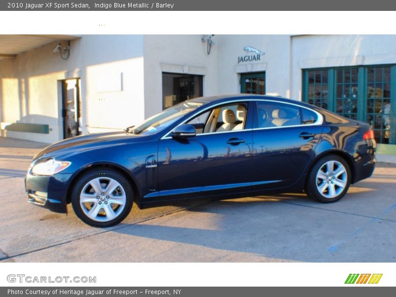 Indigo Blue Metallic / Barley 2010 Jaguar XF Sport Sedan