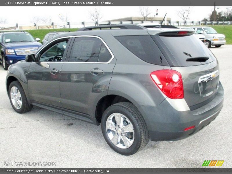 Steel Green Metallic / Jet Black 2013 Chevrolet Equinox LT AWD