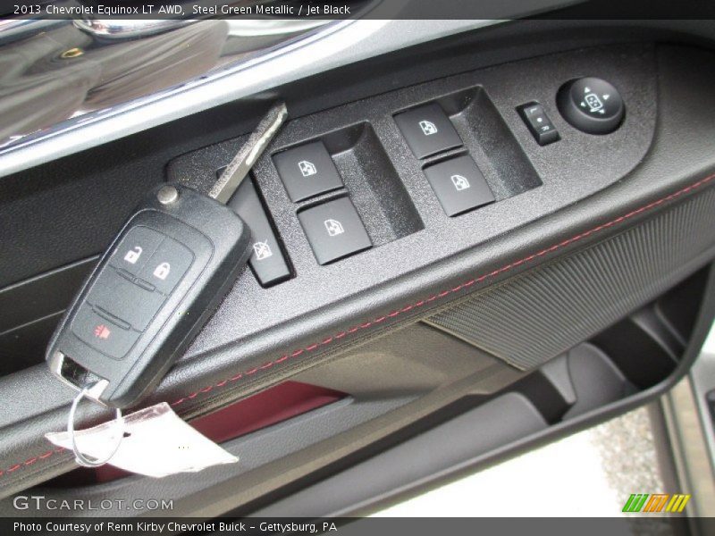 Steel Green Metallic / Jet Black 2013 Chevrolet Equinox LT AWD