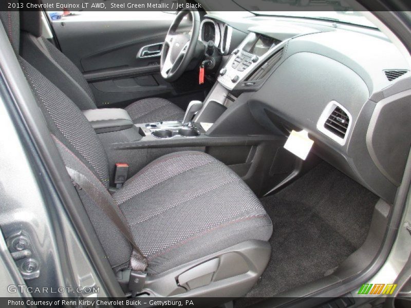 Steel Green Metallic / Jet Black 2013 Chevrolet Equinox LT AWD