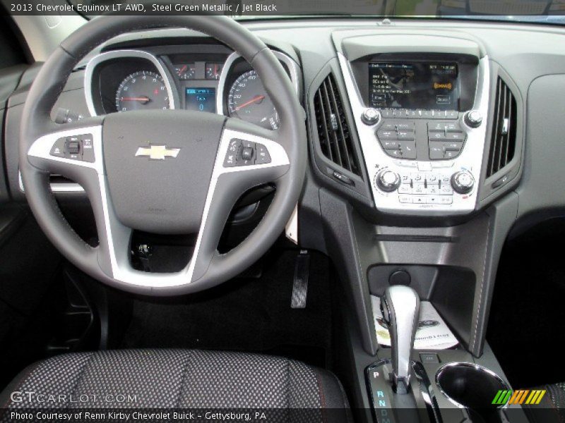 Steel Green Metallic / Jet Black 2013 Chevrolet Equinox LT AWD