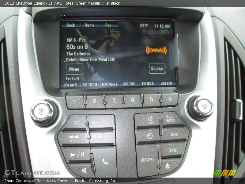 Steel Green Metallic / Jet Black 2013 Chevrolet Equinox LT AWD