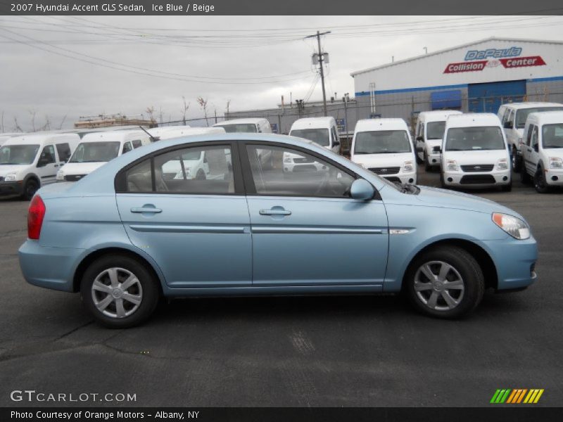 Ice Blue / Beige 2007 Hyundai Accent GLS Sedan