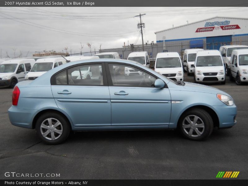 Ice Blue / Beige 2007 Hyundai Accent GLS Sedan