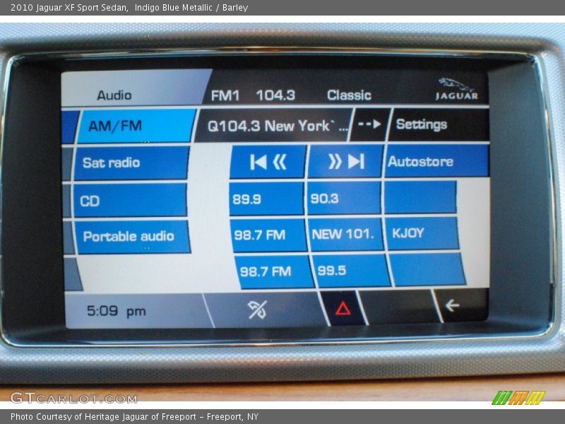 Indigo Blue Metallic / Barley 2010 Jaguar XF Sport Sedan