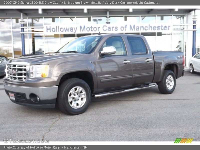 Medium Brown Metallic / Very Dark Cashmere/Light Cashmere 2007 GMC Sierra 1500 SLE Crew Cab 4x4