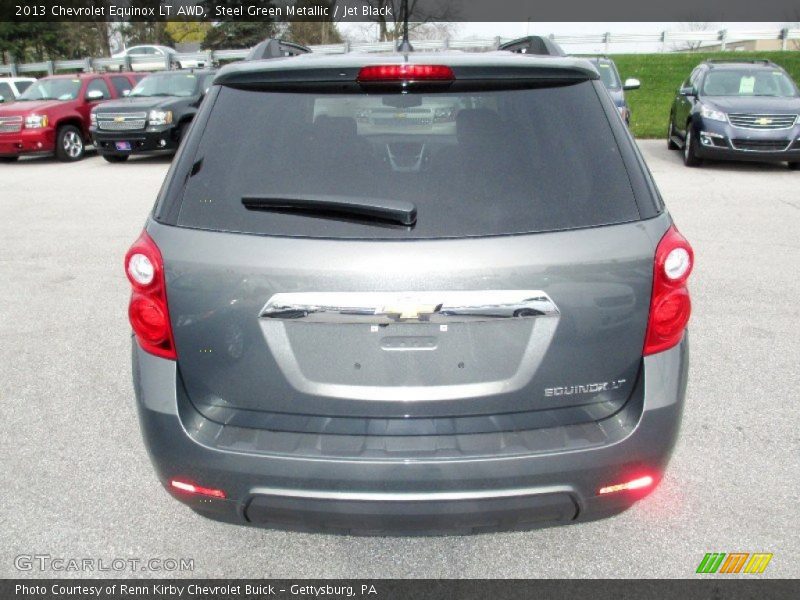 Steel Green Metallic / Jet Black 2013 Chevrolet Equinox LT AWD