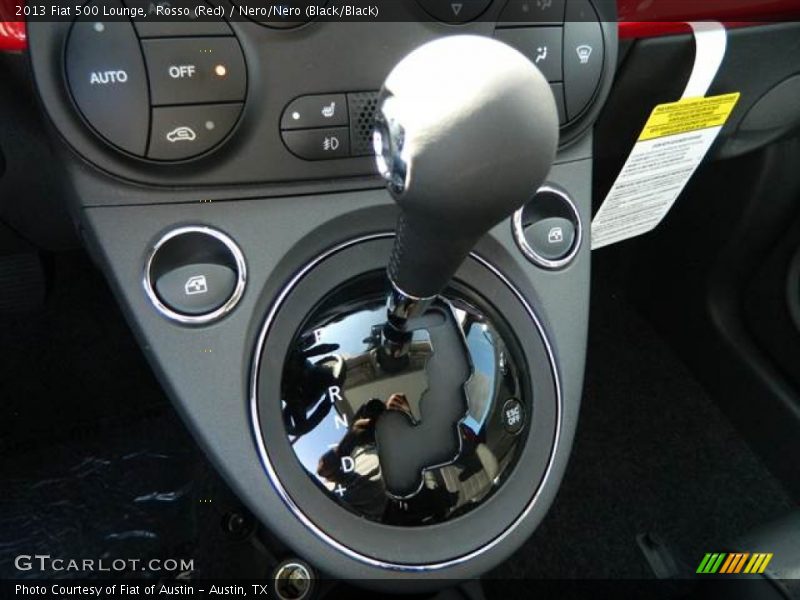 Rosso (Red) / Nero/Nero (Black/Black) 2013 Fiat 500 Lounge