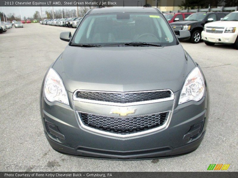 Steel Green Metallic / Jet Black 2013 Chevrolet Equinox LT AWD