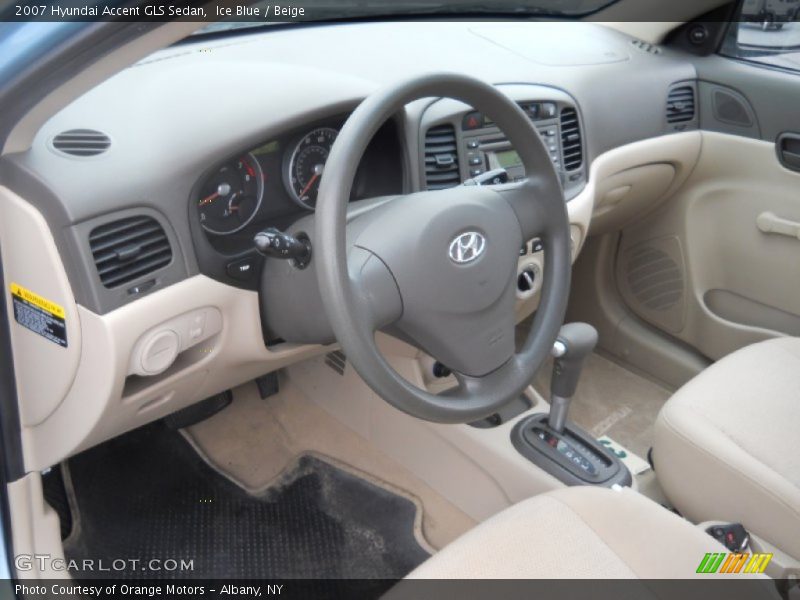 Ice Blue / Beige 2007 Hyundai Accent GLS Sedan