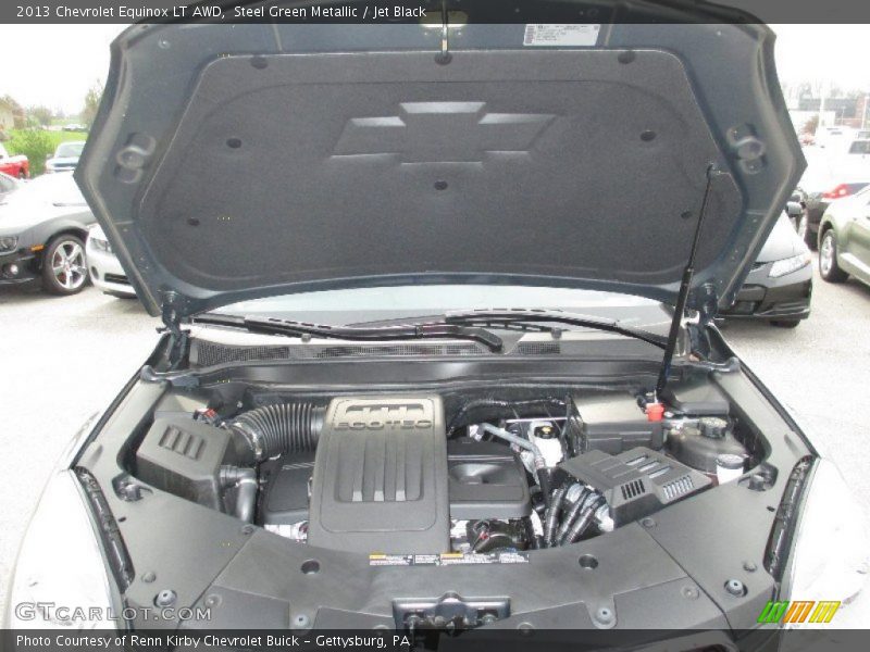 Steel Green Metallic / Jet Black 2013 Chevrolet Equinox LT AWD