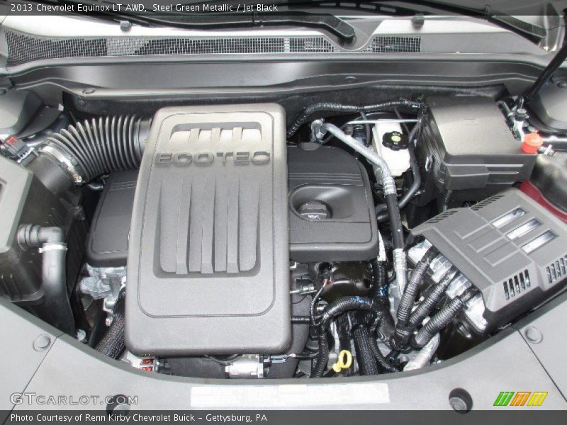 Steel Green Metallic / Jet Black 2013 Chevrolet Equinox LT AWD