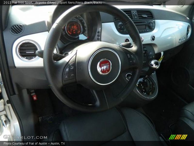Argento (Silver) / Sport Nero/Nero (Black/Black) 2013 Fiat 500 Sport