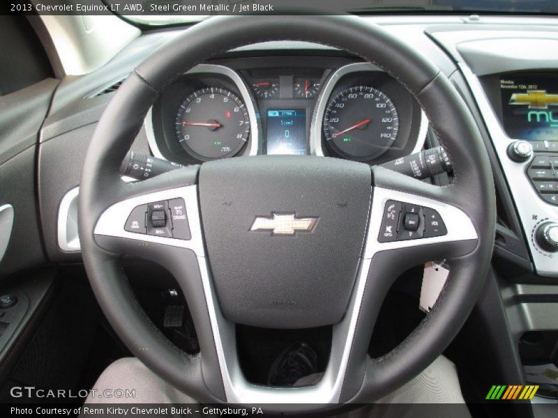 Steel Green Metallic / Jet Black 2013 Chevrolet Equinox LT AWD