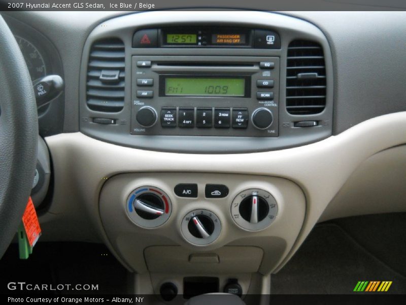 Ice Blue / Beige 2007 Hyundai Accent GLS Sedan