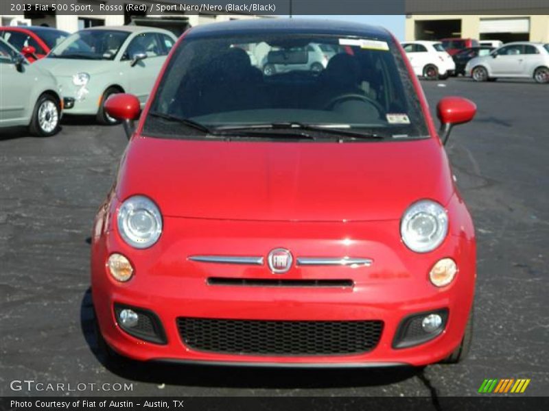 Rosso (Red) / Sport Nero/Nero (Black/Black) 2013 Fiat 500 Sport