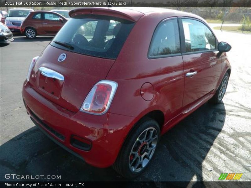 Rosso (Red) / Sport Nero/Nero (Black/Black) 2013 Fiat 500 Sport