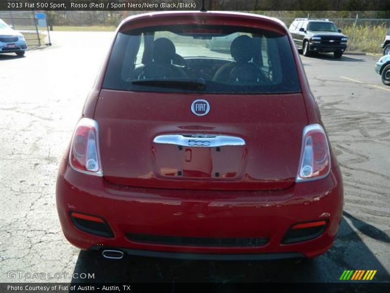 Rosso (Red) / Sport Nero/Nero (Black/Black) 2013 Fiat 500 Sport