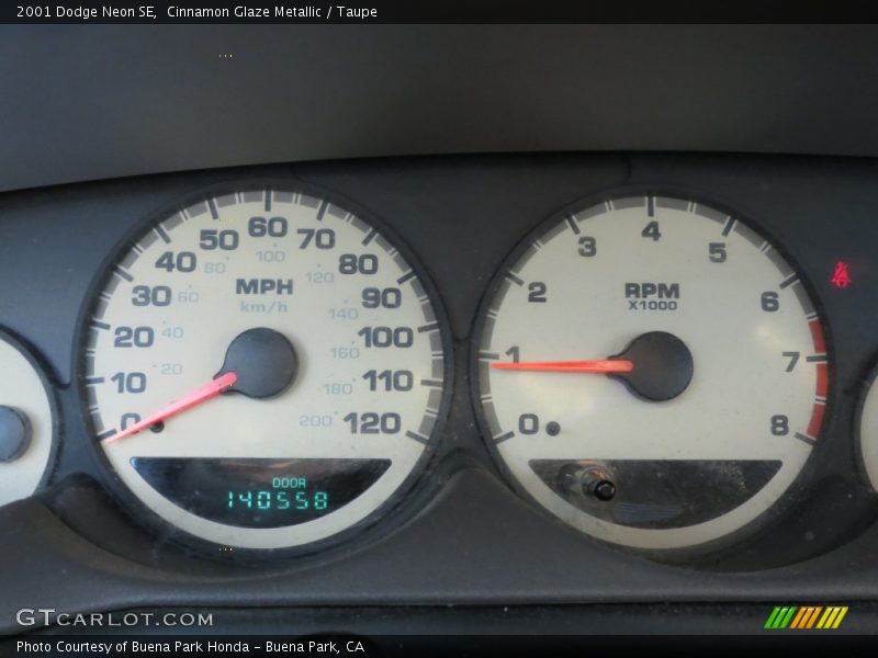 Cinnamon Glaze Metallic / Taupe 2001 Dodge Neon SE