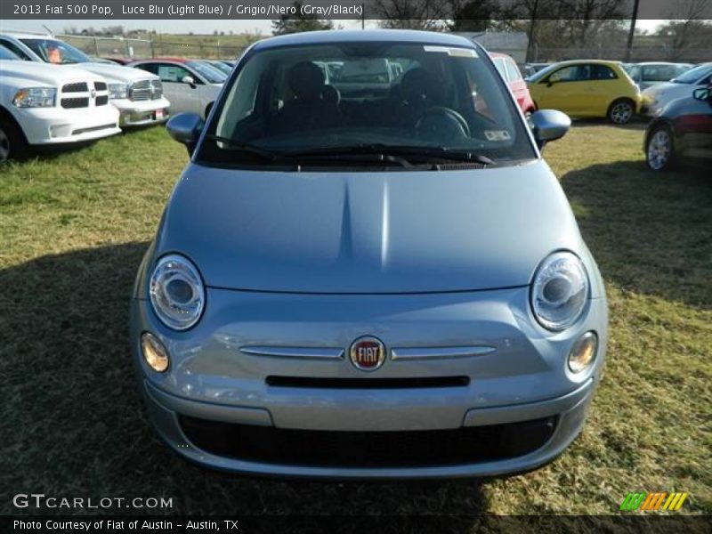 Luce Blu (Light Blue) / Grigio/Nero (Gray/Black) 2013 Fiat 500 Pop
