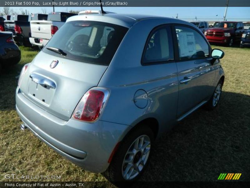 Luce Blu (Light Blue) / Grigio/Nero (Gray/Black) 2013 Fiat 500 Pop